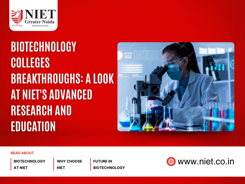 Biotechnology College Breakthroughs: A Look at NIET's Advanced Research and Education