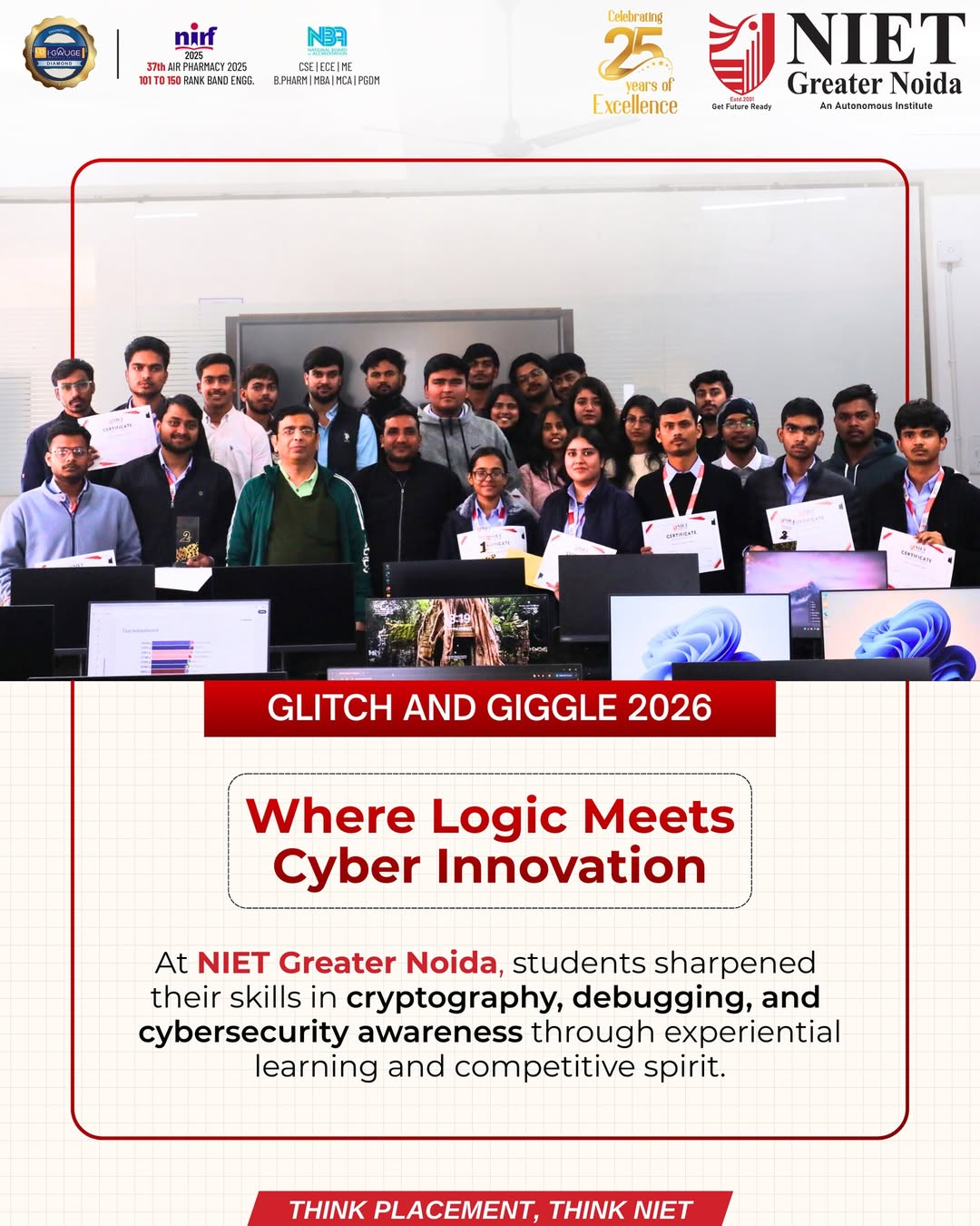 Glitch & Giggle 2026 at NIET Greater Noida: Celebrating Innovation, Cybersecurity & Competitive Excellence