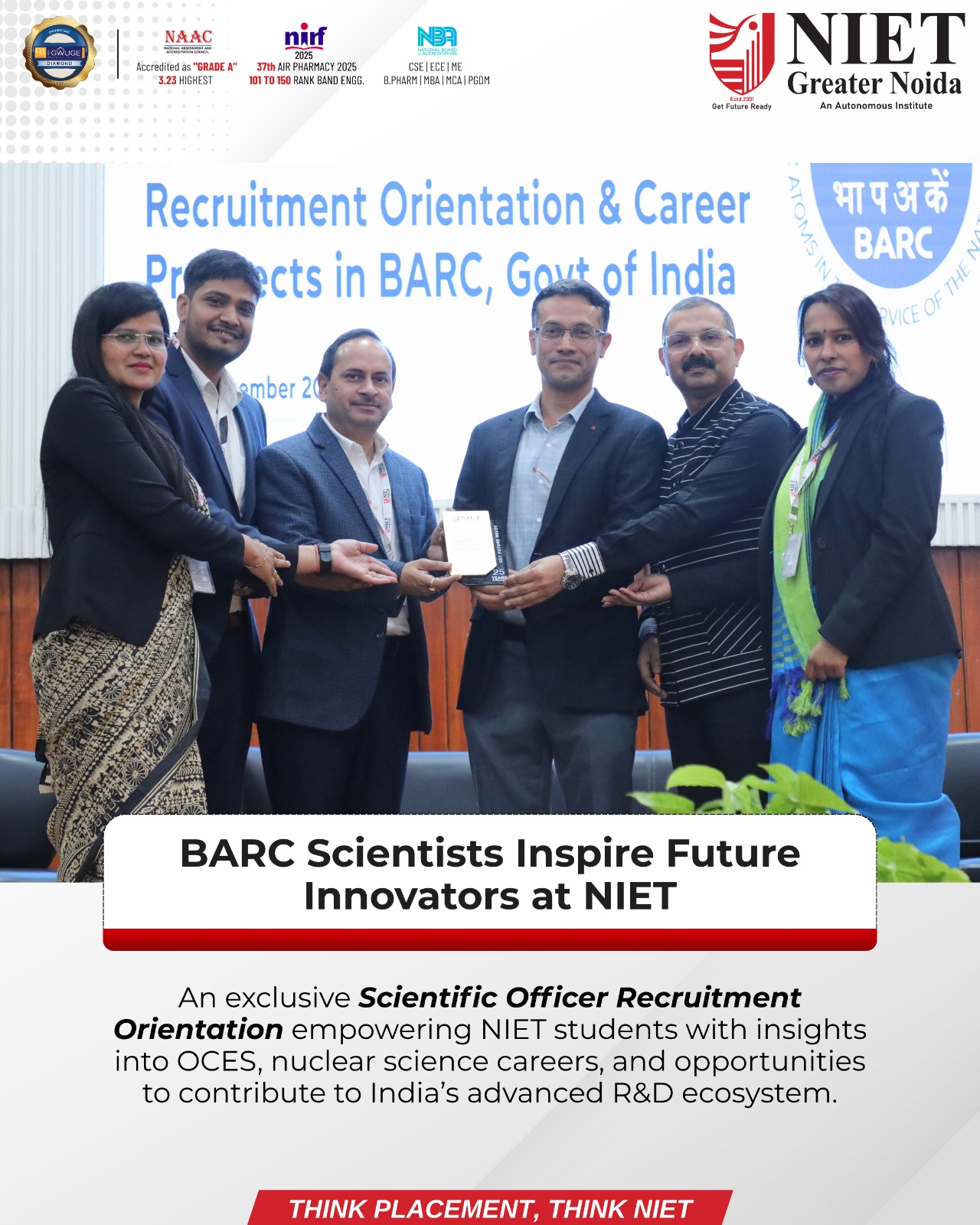 BARC Scientists Inspire Future Innovators at NIET