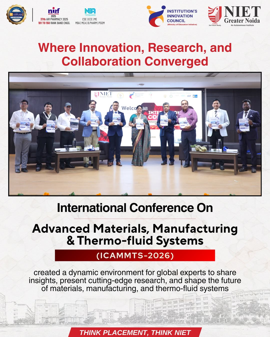 ICAMMTS 2026 International Conference on Advanced Materials & Thermo-Fluid Systems Concludes Successfully at NIET